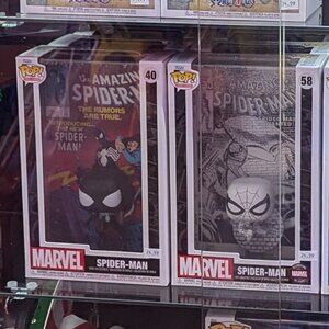 Spider man Funko pop display boxes Funko 48 and 40, nice set of 2 Funko pops!